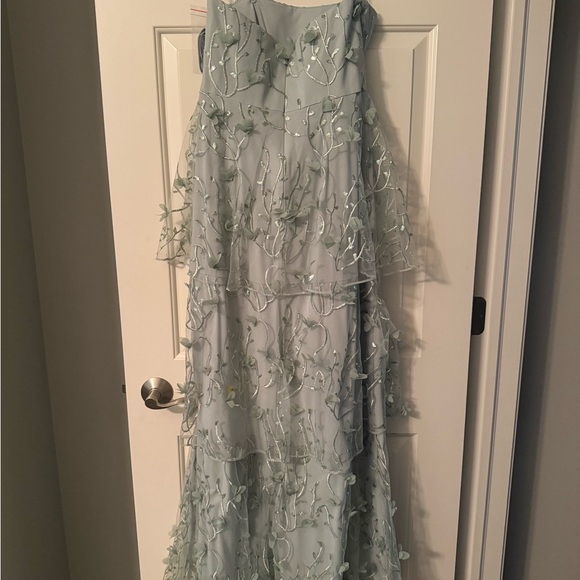 Dessy Collection Celadon Gown - Picture 4 of 9